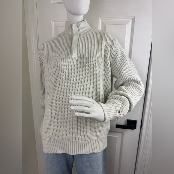 Tommy Hilfiger Cream Cowl Neck SweaterSize Large - Picture 1 of 16